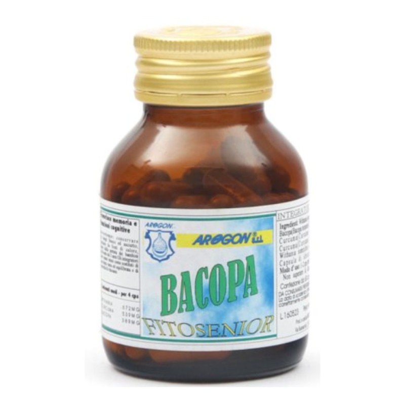 Flacone Bacopa Fitosenior Integratore per Memoria e Concentrazione 60 capsule vegetali da 500 mg
