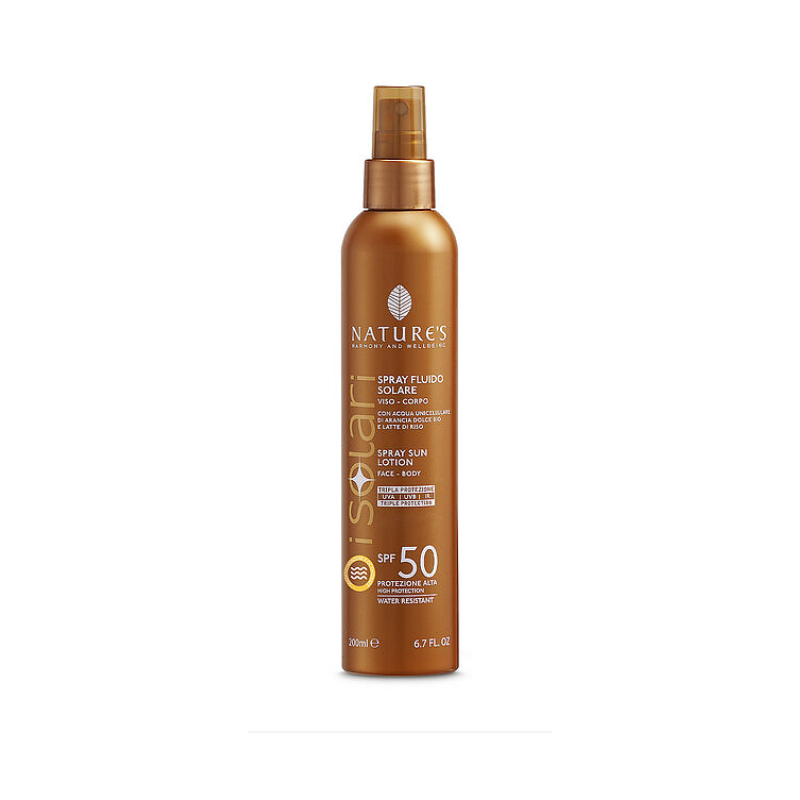 foto di Nature's I Solari Spray Fluido Spf50 Protezione Solare Molto Alta Viso e Corpo 100ml foto di Nature's I Solari Spray Fluido Spf50 Protezione Solare Molto Alta Viso e Corpo 100ml