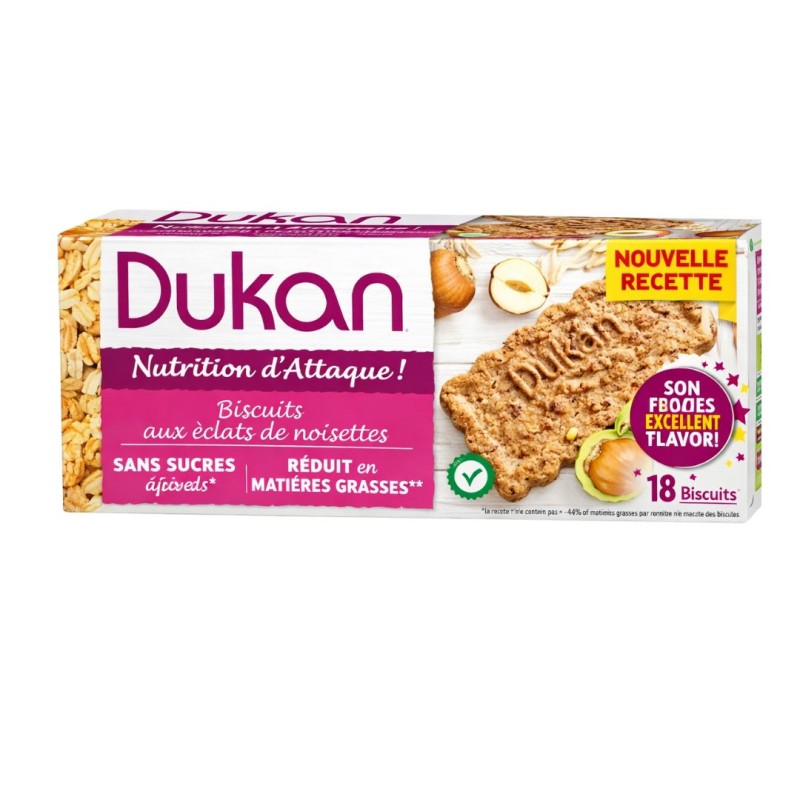 Confezione Dukan Biscotti Crusca di Avena Alla Nocciola per Dieta e Sazietà Confezione da 18 Biscotti Confezione Dukan Biscotti Crusca di Avena Alla Nocciola per Dieta e Sazietà Confezione da 18 Biscotti