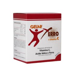 Confezione Gelarferro integratore di ferro, vitamina C e acido folico per carenze nutrizionali 20 bustine Confezione Gelarferro integratore di ferro, vitamina C e acido folico per carenze nutrizionali 20 bustine