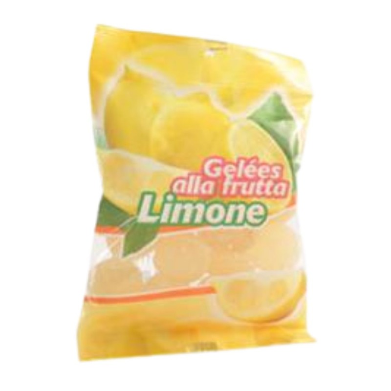 Confezione Gelees Lim Caram caramelle gelatina limone per energia immediata 100g Confezione Gelees Lim Caram caramelle gelatina limone per energia immediata 100g