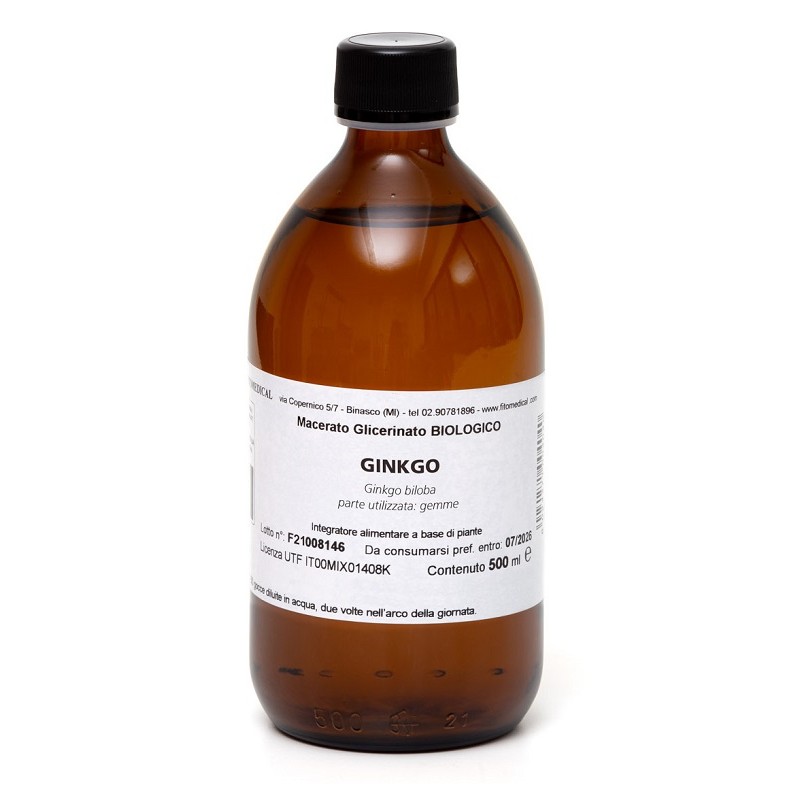 Fitomedical Ginkgo Biloba Macerato Glicerico 500 Ml Bio