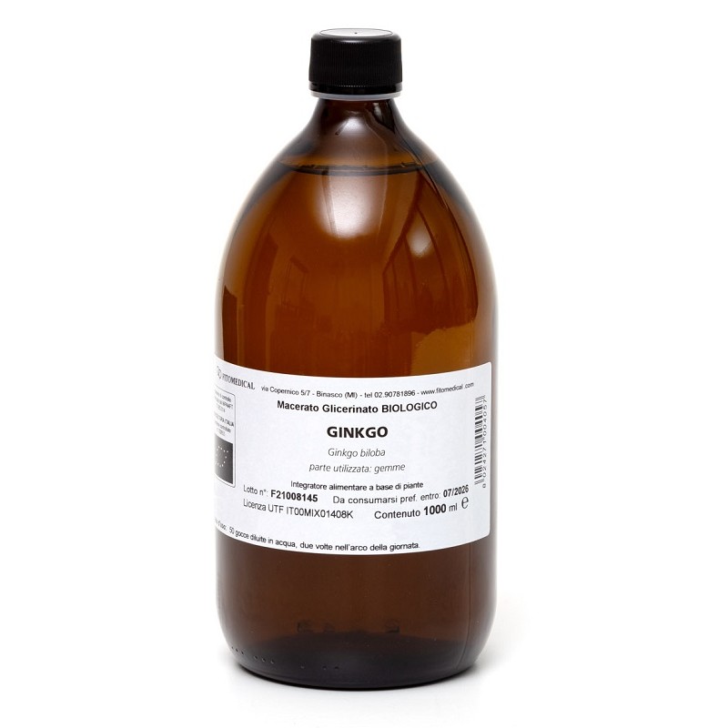 Fitomedical Ginkgo Biloba Macerato Glicerico 1000 Ml Bio