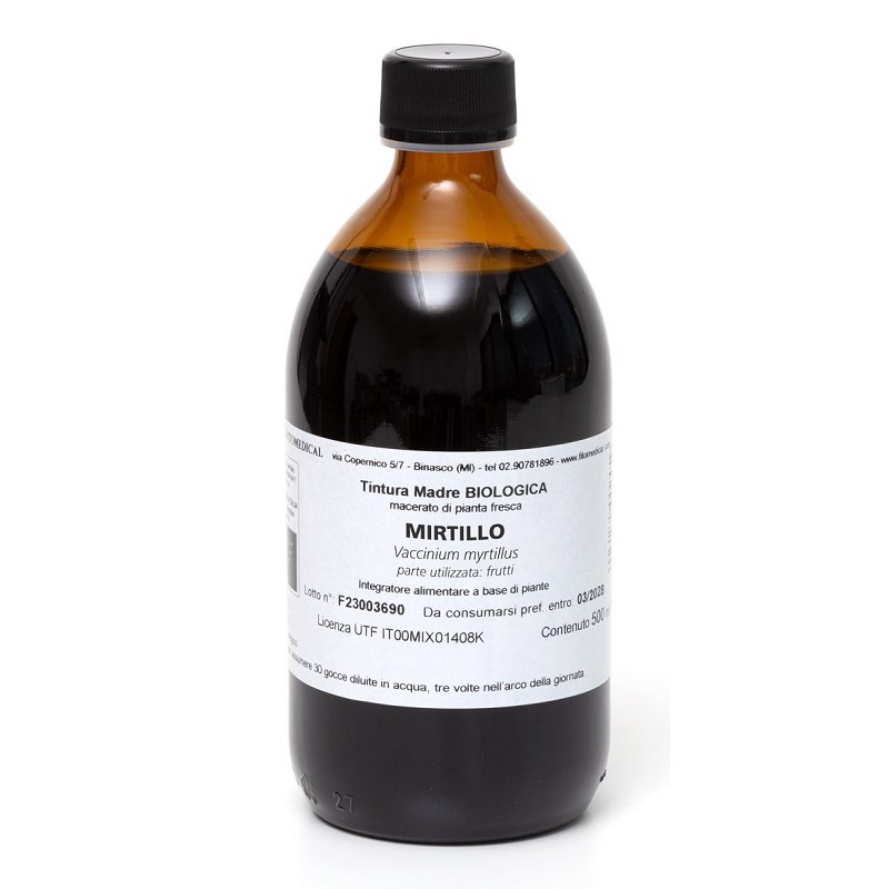 Fitomedical Mirtillo Tintura Madre per Circolazione 500 Ml Bio