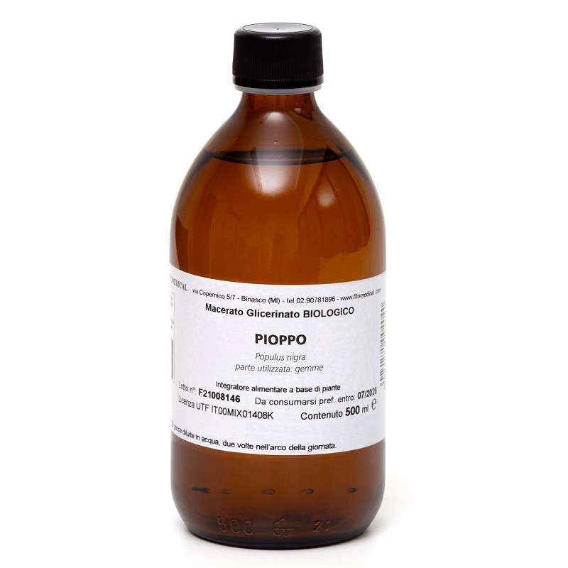 Fitomedical Pioppo Macerato Glicerico per Vie Urinarie 500 Ml Bio