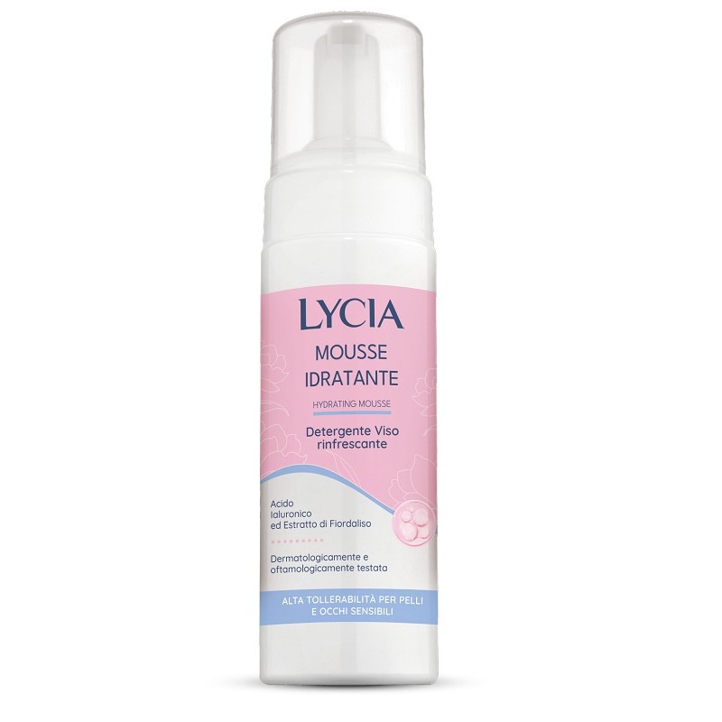 Lycia Mousse Idratante detergente viso delicato e idratante 150 ml Lycia Mousse Idratante detergente viso delicato e idratante 150 ml