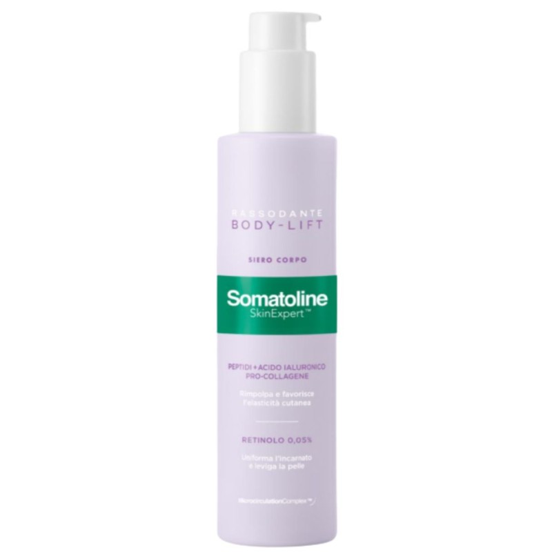 flacone di Somatoline Skin Expert Rassodante Body Lift Trattamento Corpo Notte Tonificante 190ml