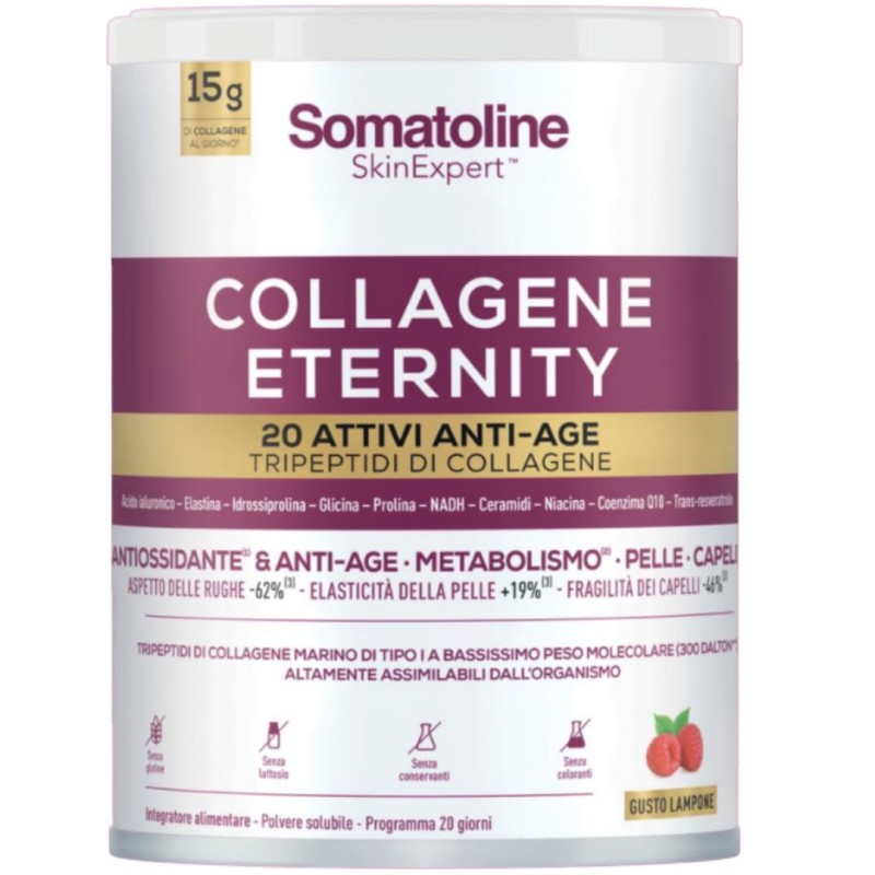 barattolo Somatoline Skin Expert Collagene Eternity Integratore Antietà Lampone Polvere 309g
