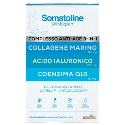confezione di Somatoline Skin Expert Complesso Antiage 3in1 Pelle Capelli e Articolazioni 45 Compresse confezione di Somatoline Skin Expert Complesso Antiage 3in1 Pelle Capelli e Articolazioni 45 Compresse