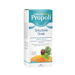 Confezione Golasept Tuss Propoli per Mal di Gola e Tosse 150ml Confezione Golasept Tuss Propoli per Mal di Gola e Tosse 150ml