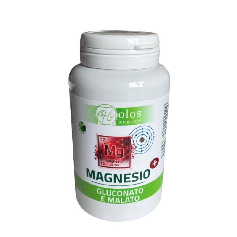 Formato di Holos Magnesio + Integratore Alimentare di Magnesio Gluconato e Malato 100 Capsule Formato di Holos Magnesio + Integratore Alimentare di Magnesio Gluconato e Malato 100 Capsule