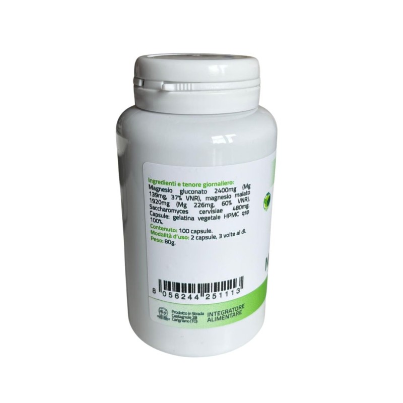 Ingredienti di Holos Magnesio + Integratore Alimentare di Magnesio Gluconato e Malato 100 Capsule Ingredienti di Holos Magnesio + Integratore Alimentare di Magnesio Gluconato e Malato 100 Capsule