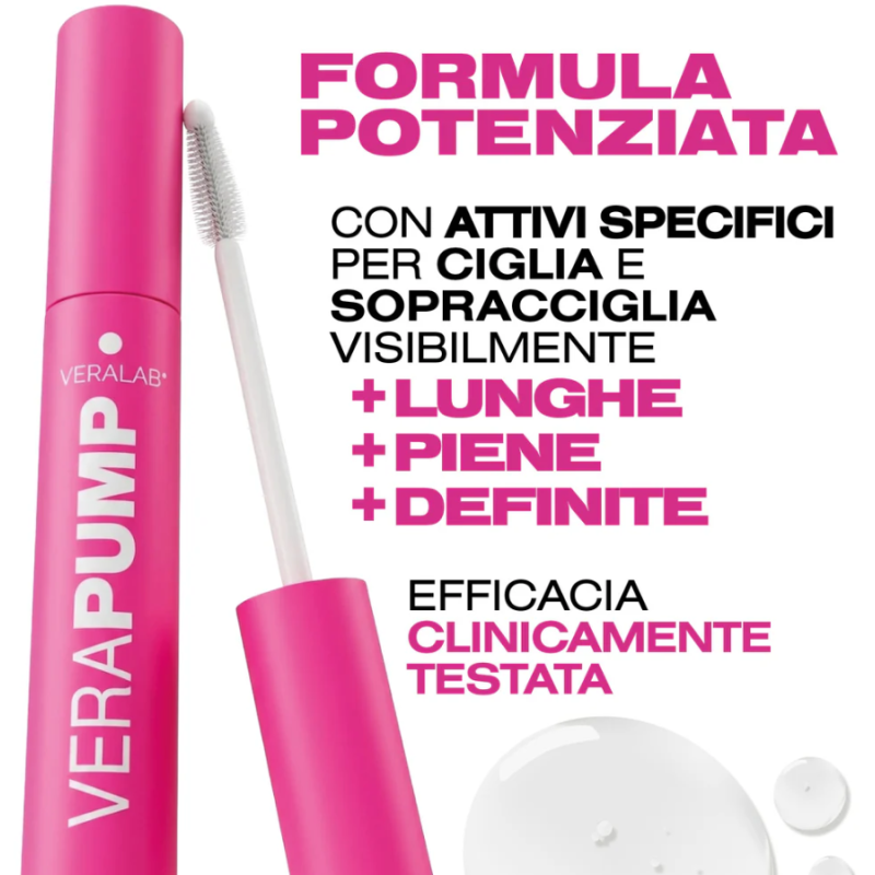 Veralab Verapump Siero Ciglia e Sopracciglia Volumizzante e Allungante 7ml Veralab Verapump Siero Ciglia e Sopracciglia Volumizzante e Allungante 7ml