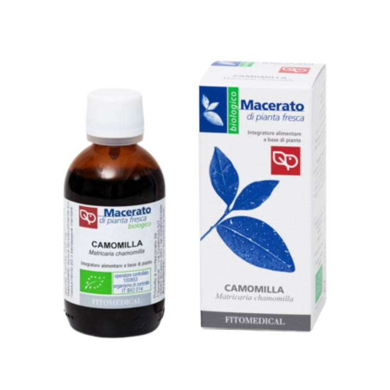 Flacone Fitomedical Camomilla Tintura Madre per Rilassamento e Digestione 500 Ml Bio