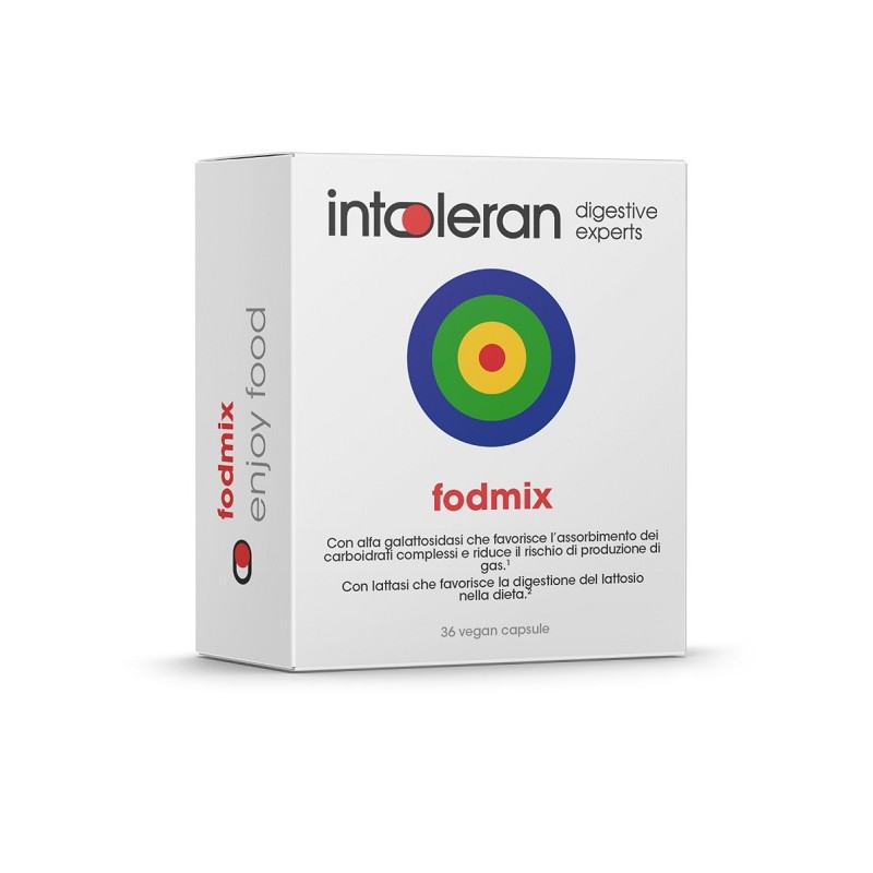 Intoleran Fodmix integratore per digestione carboidrati e lattosio 36 capsule vegane