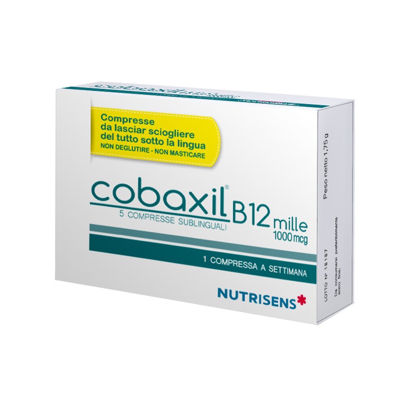 Cobaxil B12 Mille per Carenza di Vitamina B12 5 Compresse Sublinguali
