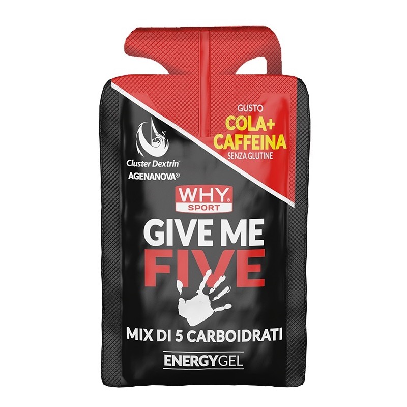 Whysport Give Me Five Cola+caffeina gel energetico per sport di resistenza 1 bustina da 50ml Whysport Give Me Five Cola+caffeina gel energetico per sport di resistenza 1 bustina da 50ml