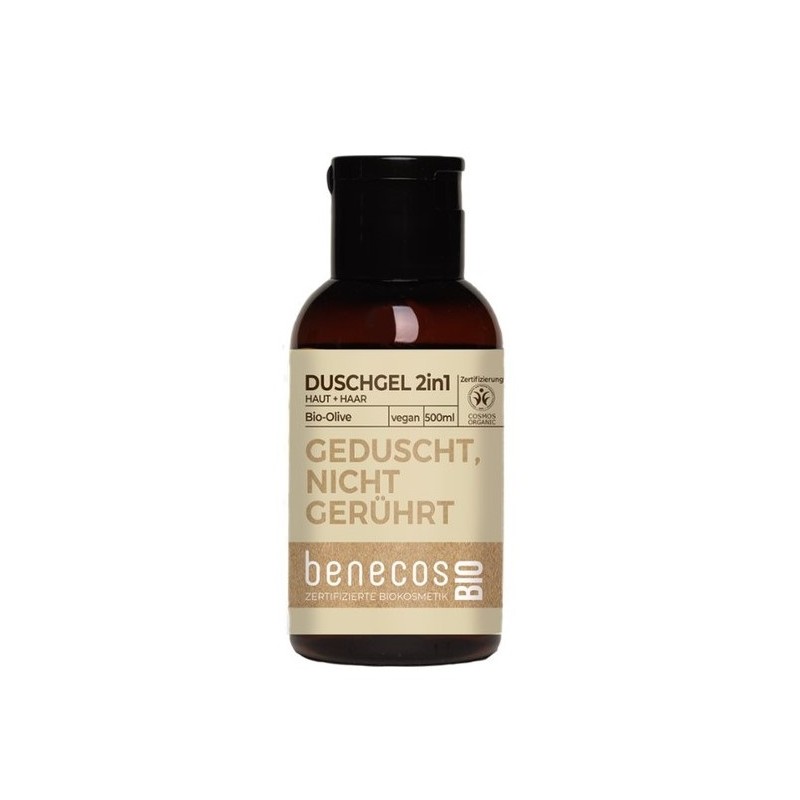 Benecos Bio Doccia Gel Olive detergente delicato 2 in 1 per pelle e capelli 50ml Benecos Bio Doccia Gel Olive detergente delicato 2 in 1 per pelle e capelli 50ml