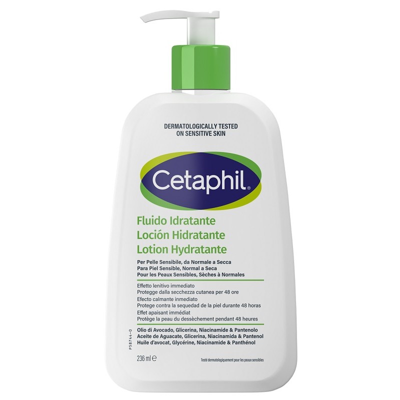 Flacone Cetaphil Fluido Idratante per Pelle Sensibile Idratazione Prolungata 236ml Flacone Cetaphil Fluido Idratante per Pelle Sensibile Idratazione Prolungata 236ml