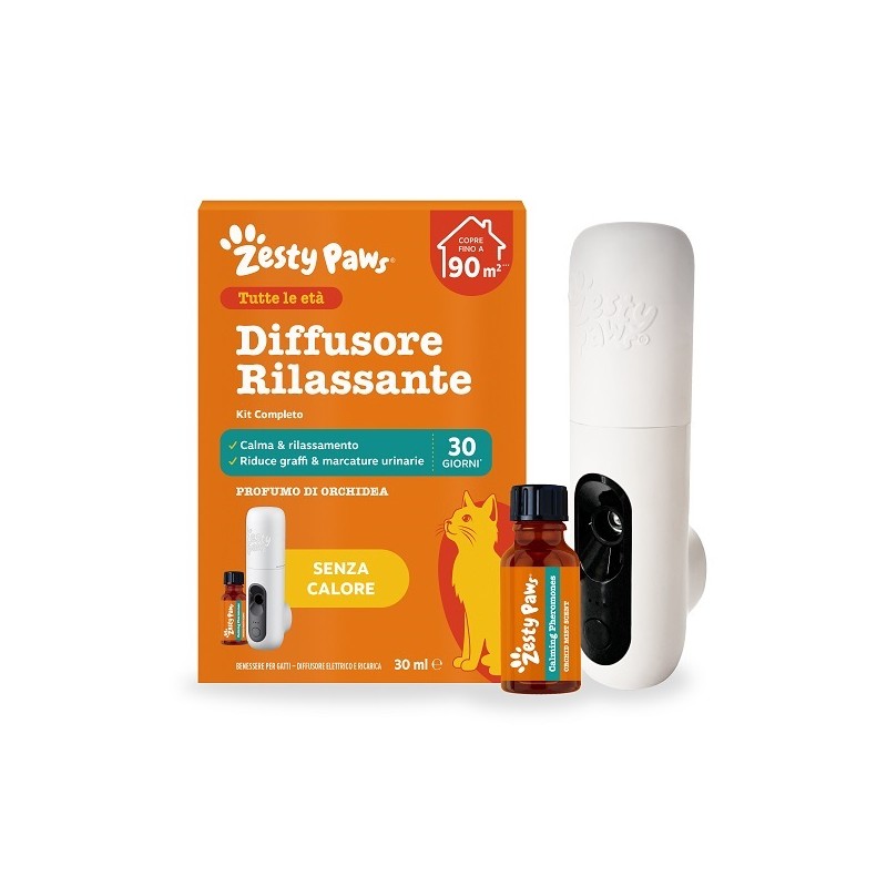 Zesty Paws Diffusore Rilassante per Gatti per Benessere e Relax 1 Diffusore + 1 Ricarica Zesty Paws Diffusore Rilassante per Gatti per Benessere e Relax 1 Diffusore + 1 Ricarica