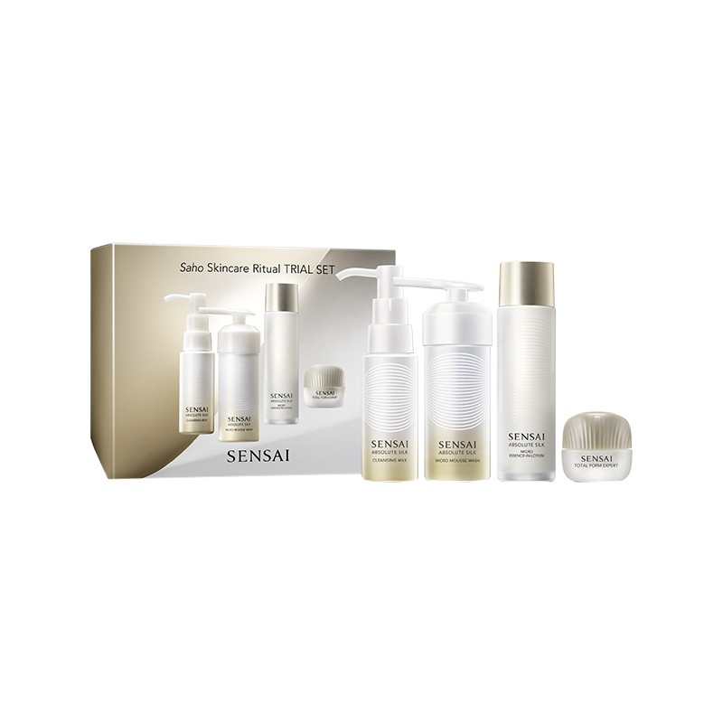 Sensai Absolute Silk Saho Trial Set per Routine Skincare Completa 4 Formati Prova