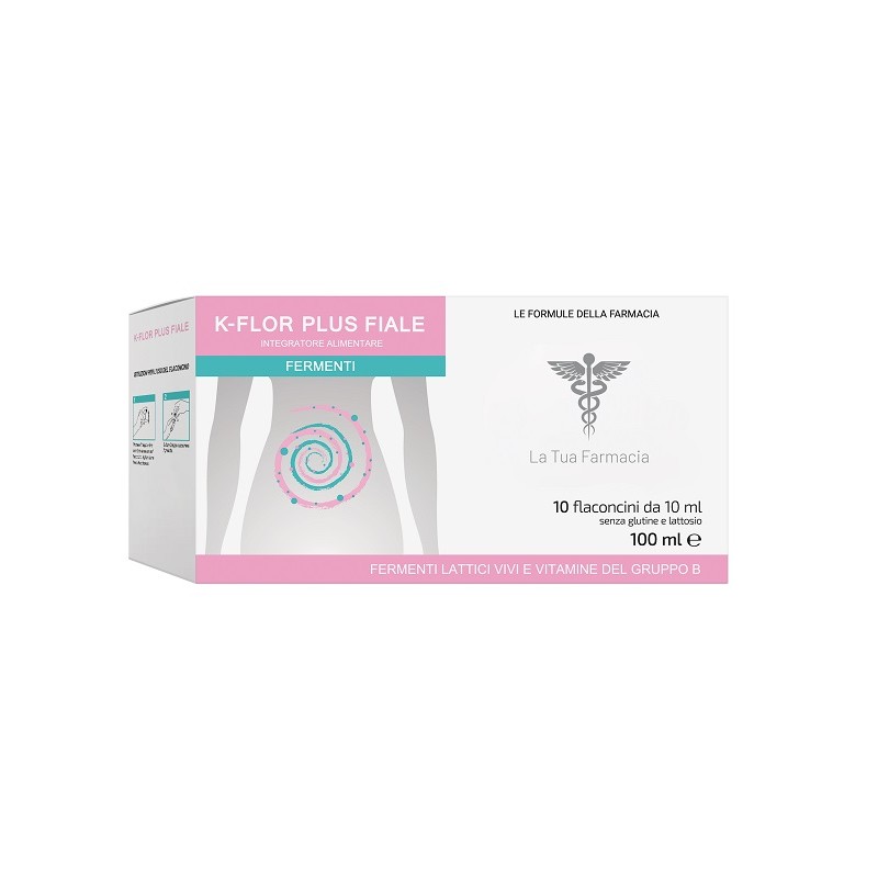 K Flor Plus integratore per equilibrio intestinale e vitalità 10 flaconcini da 10ml K Flor Plus integratore per equilibrio intestinale e vitalità 10 flaconcini da 10ml