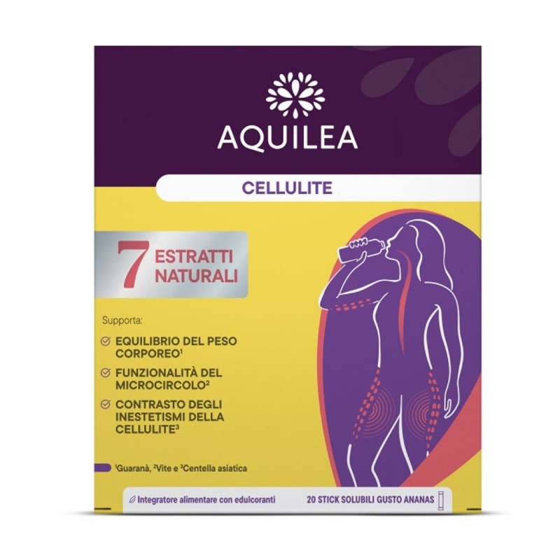 Formato di Aquilea Integratore Alimentare Contro la Cellulite 20 Stick Orosolubili Formato di Aquilea Integratore Alimentare Contro la Cellulite 20 Stick Orosolubili