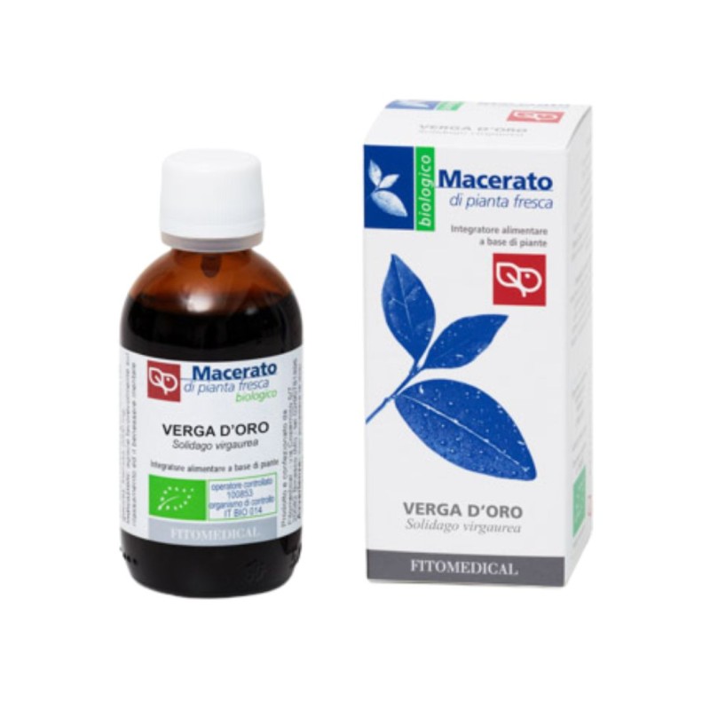 Flacone Fitomedical Verga D'oro Tintura Madre per Vie Urinarie 500 Ml Bio