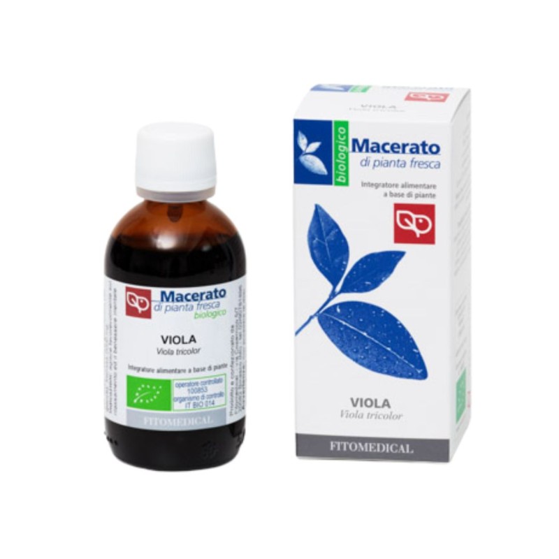 flacone Fitomedical Viola Tintura Madre per Vie respiratorie e pelle 500ml Bio