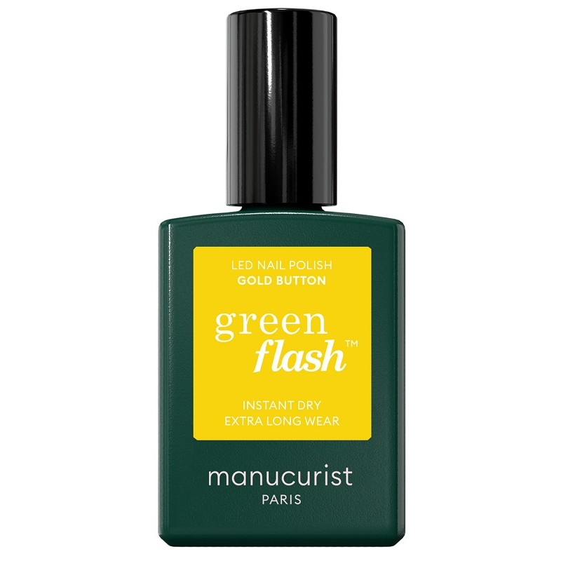 Manucurist Green Flash Gold Button smalto semipermanente LED dorato per manicure duratura 15ml Manucurist Green Flash Gold Button smalto semipermanente LED dorato per manicure duratura 15ml