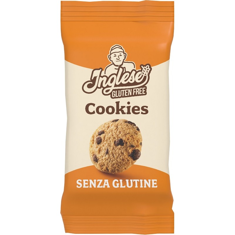Inglese Cookies biscotti senza glutine con cioccolato e caramello monoporzione 30 g Inglese Cookies biscotti senza glutine con cioccolato e caramello monoporzione 30 g