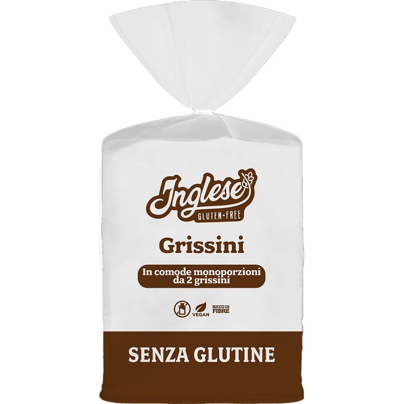 Grissini Inglese Monoporzione senza Glutine e Lattosio Ricchi di Fibre 120g Grissini Inglese Monoporzione senza Glutine e Lattosio Ricchi di Fibre 120g