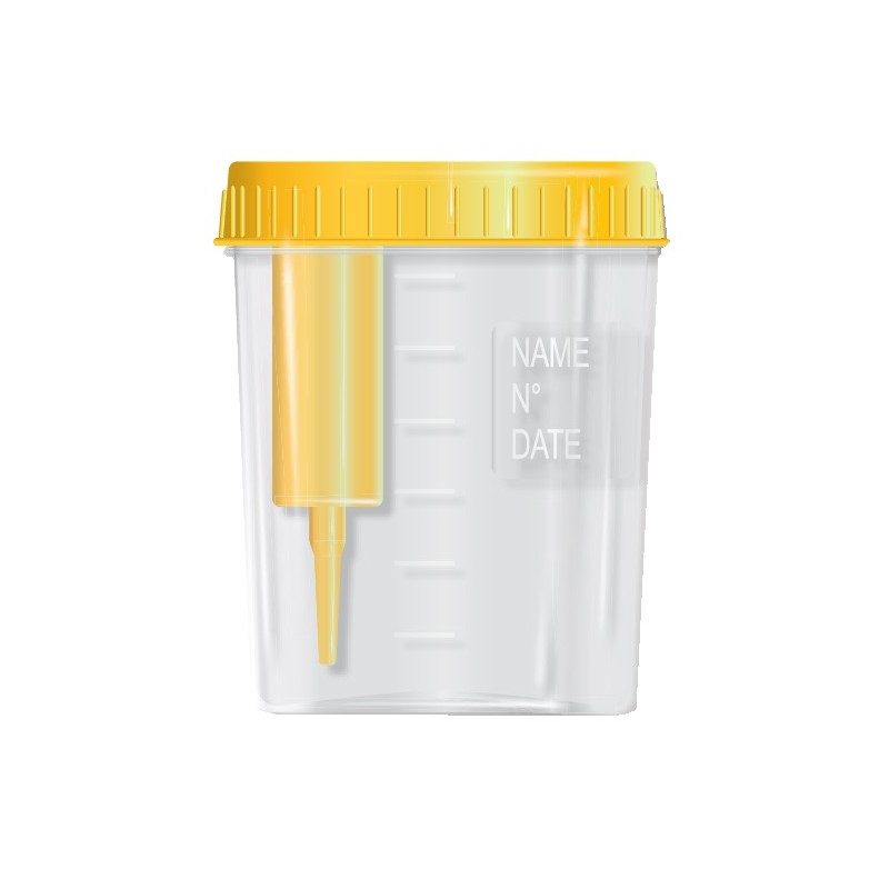 Contenitore per urine con tappo a vite per raccolta campioni sterile 120ml 1 pezzo