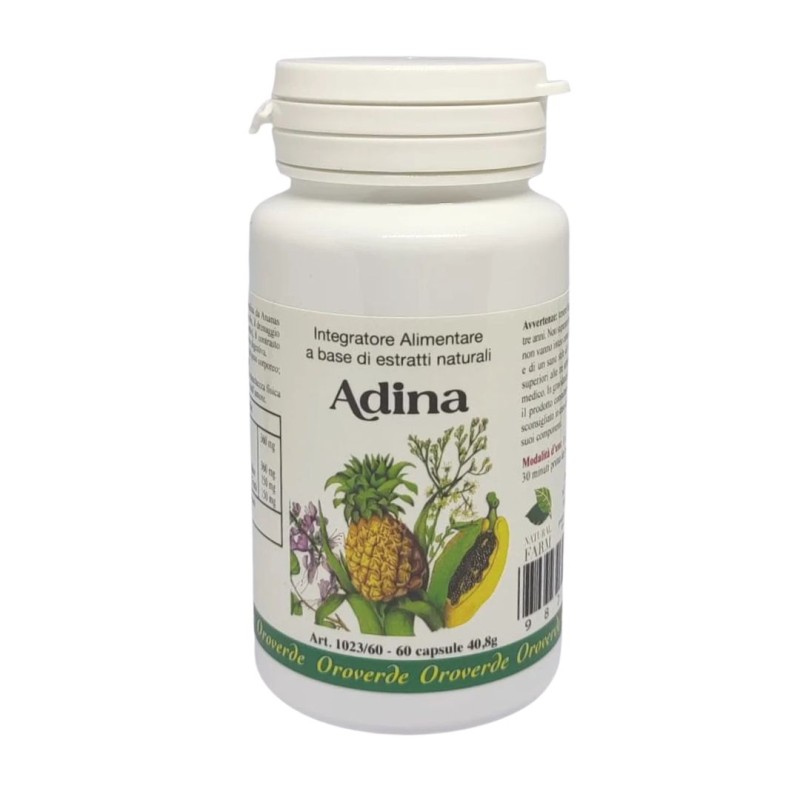 Formato di Natural Farm Adina Integratore Drenante e per Equilibrio Peso Corporeo 60 Capsule Vegeli
