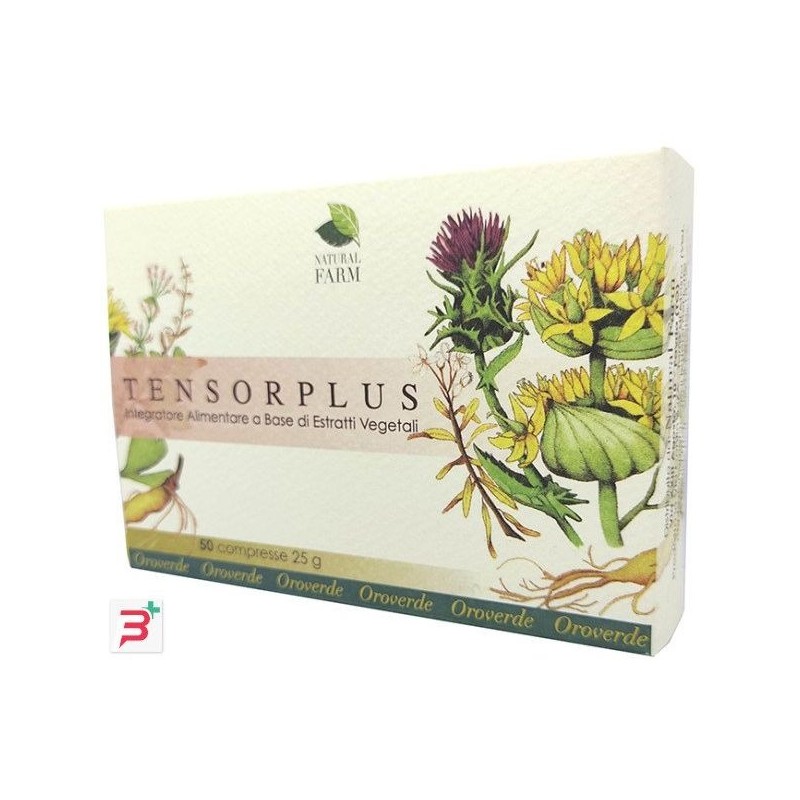 Formato di Natural Farm Tensorplus Integratore per Pressione Bassa 50 Compresse Formato di Natural Farm Tensorplus Integratore per Pressione Bassa 50 Compresse