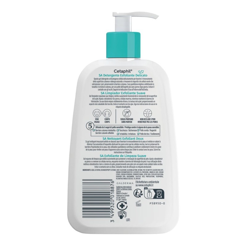 Specifiche di Cetaphil Sa Fluido Esfoliante Delicato per Pelle da Normale a Sensibile 236 ml Specifiche di Cetaphil Sa Fluido Esfoliante Delicato per Pelle da Normale a Sensibile 236 ml