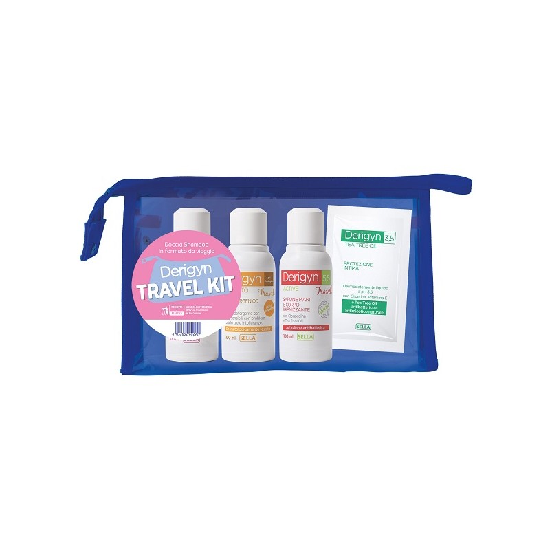 Derigyn Travel Kit Active pH 3,5 Delicato Detergenti 3x100 ml Derigyn Travel Kit Active pH 3,5 Delicato Detergenti 3x100 ml
