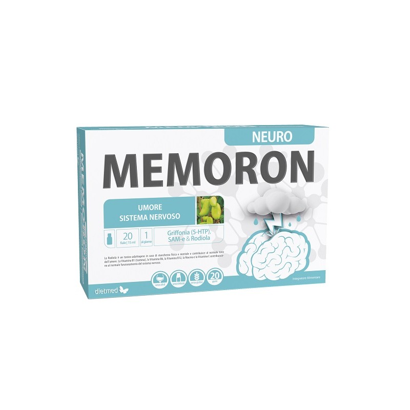Fronte Dietmed Memoron Neuro Tono Umore e Sistema Nervoso 20 Fiale