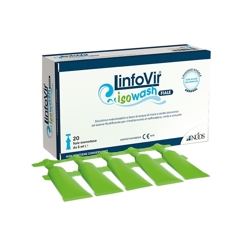 Linfovir Isowash Fiale Lavaggio Nasale Aerosol 20 Fiale 5 ml Linfovir Isowash Fiale Lavaggio Nasale Aerosol 20 Fiale 5 ml