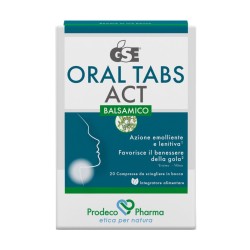 Confezione Gse Oral Tabs Act Integratore per il Benessere di Gola e Vie Respiratorie Balsamico 20 Compresse Orosolubili Confezione Gse Oral Tabs Act Integratore per il Benessere di Gola e Vie Respiratorie Balsamico 20 Compresse Orosolubili