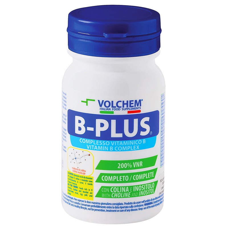 B-plus Vitamine Gruppo B con Colina Inositolo 60 Compresse B-plus Vitamine Gruppo B con Colina Inositolo 60 Compresse