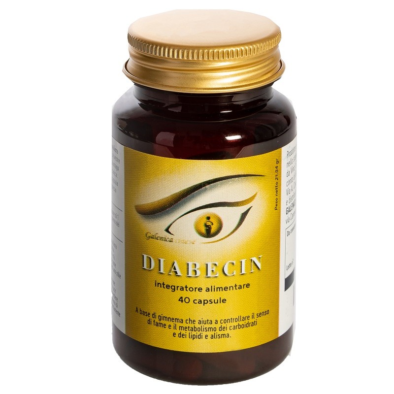 Diabecin Integratore Senso di Fame e Metabolismo Zuccheri 40 Capsule