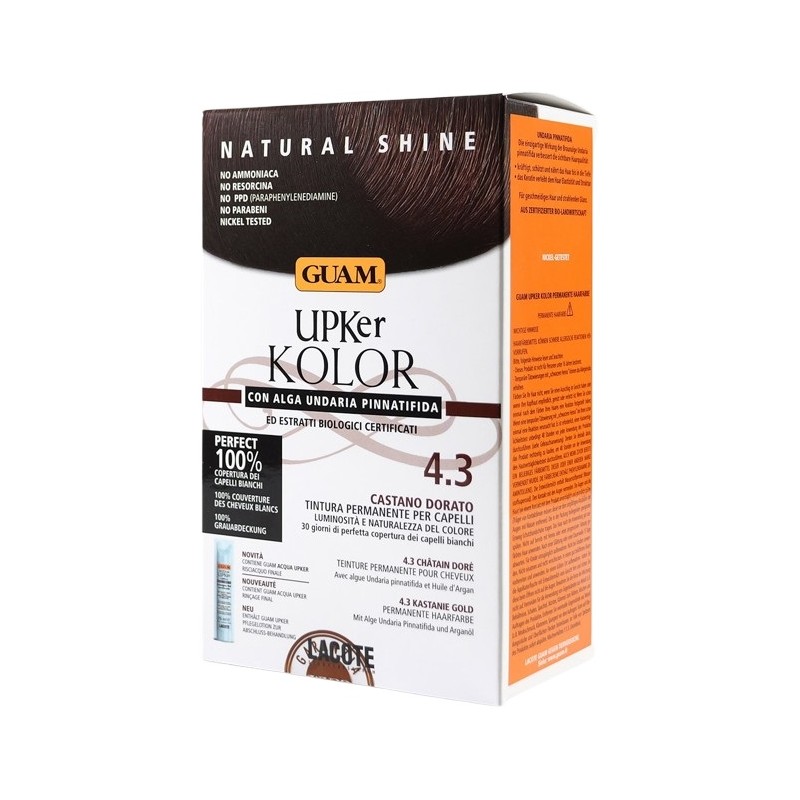 Guam Upker Kolor Tinta 4,3 Castano Dorato Senza Ammoniaca Guam Upker Kolor Tinta 4,3 Castano Dorato Senza Ammoniaca