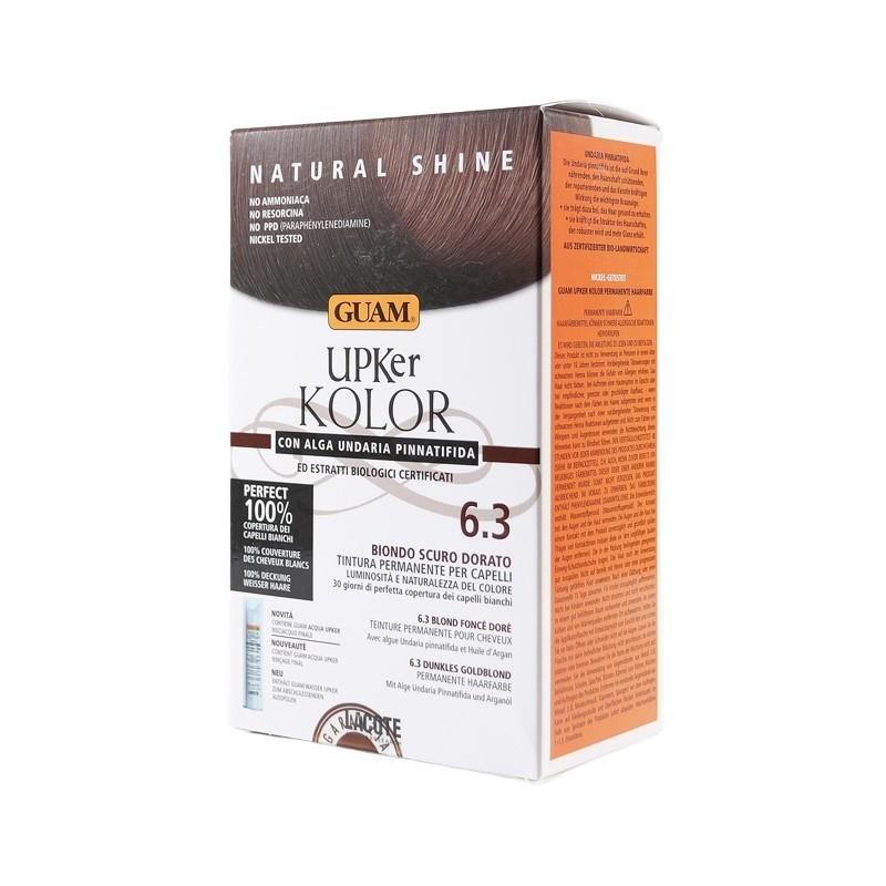 Guam Upker Kolor Tinta 6,3 Biondo Scuro Dorato Senza Ammoniaca Guam Upker Kolor Tinta 6,3 Biondo Scuro Dorato Senza Ammoniaca