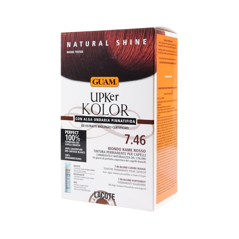 Guam Upker Kolor Tinta 7,46 Biondo Rame Rosso Senza Ammoniaca Guam Upker Kolor Tinta 7,46 Biondo Rame Rosso Senza Ammoniaca