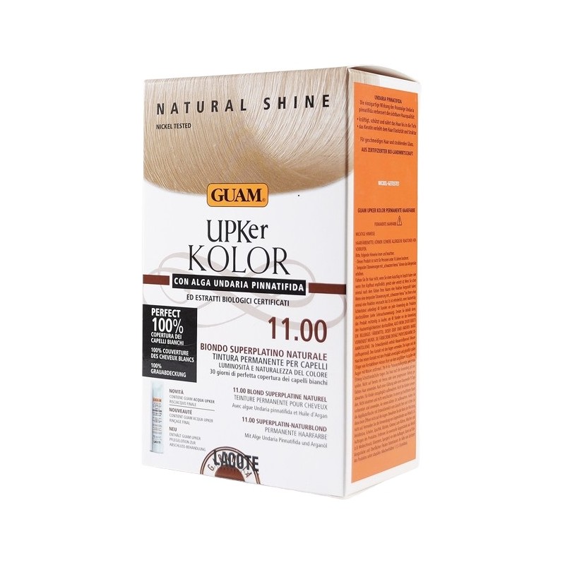 Guam Upker Kolor 11,00 Biondo Superplatino Senza Ammoniaca Kit Guam Upker Kolor 11,00 Biondo Superplatino Senza Ammoniaca Kit