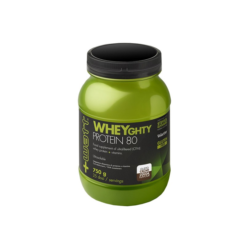 +Watt Wheyghty Protein 80 Cacao Proteine Siero Latte 250 g