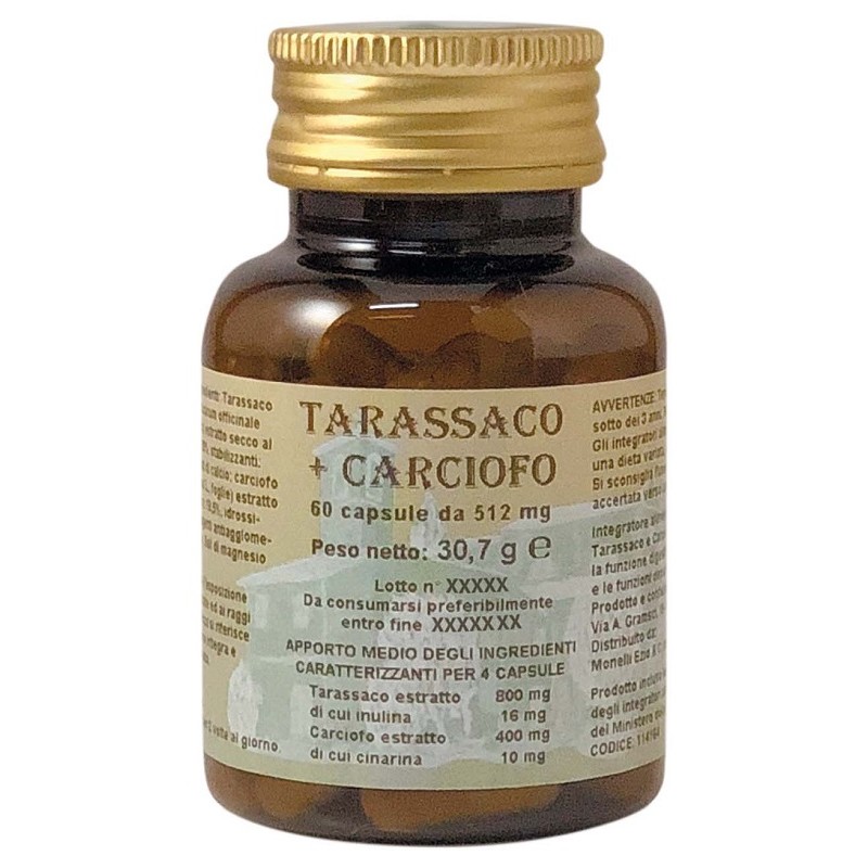Tarassaco e Carciofo Integratore Digestivo e Depurativo 60 Capsule Tarassaco e Carciofo Integratore Digestivo e Depurativo 60 Capsule