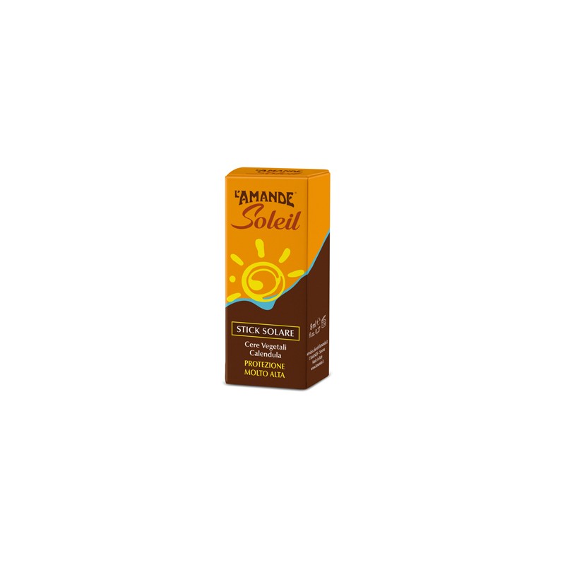 L'amande Soleil SPF50+ Stick Solare Zone Delicate e Labbra 9ml L'amande Soleil SPF50+ Stick Solare Zone Delicate e Labbra 9ml