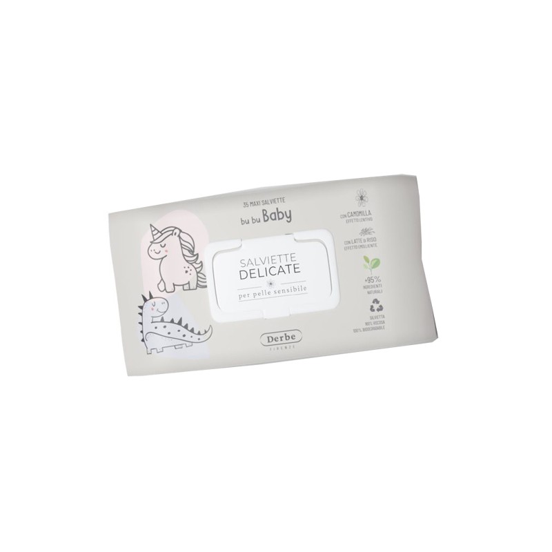 Derbe Bu Bu Baby Salviette Lenitive Delicate 35 Pezzi Derbe Bu Bu Baby Salviette Lenitive Delicate 35 Pezzi